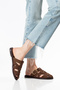 Suede Women's Cage Slippers with Buckle Detail - 3