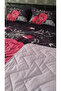 Rose Purple Double Quilted King Size Pique Bedspread 240*260 3-Piece - 3