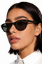 Sole Women's Men's Unisex Cat Eye Sunglasses, Uv Protection, Retro Vintage Design, Stylish Premium Glasses with Gold Detail - 3