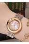 Womens Luxury Quartz Watch with Stainless Steel Band Crystal Decorated Waterproof Analog Wristwatch Gift for Ladies Silver Rose Gold - 7