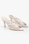 Women's Juan Ten Satin Heeled Slippers - 3