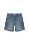 Düşük bel denim bermuda şort - 3