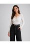 Lace Cashmere Long Sleeve Blouse - 4