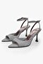 Women's Arel Platinum Glitter Heeled Shoes - 4