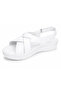 Elora White Genuine Leather Women's Sandals -Comfortable for Daily Wear- - 2