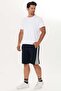 Men's Cotton Zipper Pocket Detailed Shorts Navy Blue 6021 - 2
