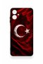 Samsung A06 Compatible Wolf Turkish Flag Patterned Silicone Case - 2