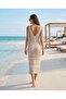Summer Openwork Knitwear Long Pareo Beach Dress - 4