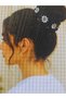 Black, Handmade Bandana with White Daisies - 3