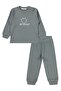 Smiling Face Printed Pajama Set |   Interlock-Interlock |   School Nursery and Daily Use - Gray - 4