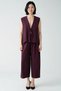 Women's Plus Size V-Neck Sleeveless Tie-Up Vest Pants Set Crinkle Textured Casual Comfortable Modern - 4