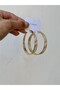Women's Gold Color 6 cm Large Hoop Steel Earrings