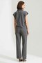 Women's Plus Size Jacket Lapel Collar Sleeveless Buttoned Tube Leg Interlock Knitted Suit Set Daily Casual Modern - 5