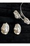 Steel Pearl Detailed Adjustable Women's Bracelet and Earring Set - 6