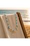 Kly-1042 Turquoise Pearl Sea Theme Charm Necklace |   Eos Collective - 6