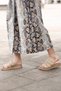 2517 Eren Shoes&Bag Genuine Leather Velcro Strap Comfortable Flexible Flat Heeled Women's Slippers Beige - 6