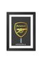 Alayra Arsenal Football Club Golden Textured Logo Poster Framed Painting with Black Frame (12 inches