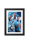 Alayra Erling Haaland City Poster Framed Painting with Black Frames (12 inches x 9inches)