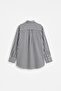 Navy Blue-White01-Hidden Placket Shirt Tunic - 2