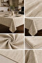 Fon Series Glittery Tablecloth Gold Premium Dowry Luxury Stylish Tablecloth Cream-Gold - 2