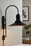Retro Black Plug-In Sconce Wall Lamp Modern Hotel Cafe Restaurant Vintage Bedroom Staircase Retro