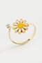 Zengemtr Daisy Enamel (223521) Stone Ring-Yellow