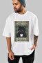 For the Love of Cats 105 Front Cat Printed White Oversize T-Shirt 100% Cotton Unisex Cat Lover Premium Design - 7