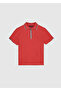 Boy's Zippered Polo Collar T-Shirt 6166 - 3
