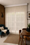 Linen-Like No-Iron Long Tulle Curtain Elite Natural Pleated Art