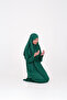One-Piece Prayer Dress, Full Length, Emerald Green, with Bag - 8