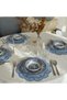 12-Pack Blue Amora Linen Placemat Supla |   Stain Resistant |   Modern Table Decor - 3
