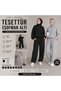 Women's Hijab Sweatpants, Black-Grey Conservative Clothing, Oversized Wide Leg Loose Fit Washable Fabric