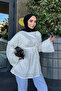 Ecru Wide Sleeve Embroidered Tunic