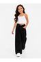 Girl's Wide Leg Jean Trousers Wide Leg 100% Cotton Comfortable Cut Casual Denim Trousers Blue - 4