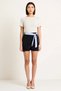 Women's High Waist A-Line Mini Skirt with Belt Color Block Interlock Knitted Comfortable Daily Casual Modern - 4