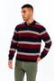 Ar-Ma Men's Polo Collar Sweatshirt Unprinted Striped Buttoned Pocketless Regular Fit Ringel Pike K3055495310 - 3