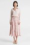Women's Maxi Skirt Elastic Waist Plaid Pattern Lined Flared Cotton Comfortable Long Length Cut Daily Casual - 4