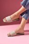 Bellisa Mink Knitted Comfortable Women's Slippers with Straps - 3