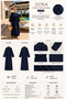 Luna Belted Shirt Dress Strawberry Fabric Summer Hijab Dress-Navy Blue - 8