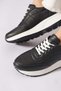 Retfasde pool mirrored bonded genuine leather women's sports shoes black skin - 4