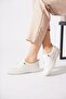 Sorter elastic flower laser base stitched leather orthopedic women's shoe white skin - 2