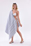 Mia 100% Cotton Striped Beach Peshtemal |   Quick-Drying, Extra Light Tasseled Pareo |   Beach, Pool and Bath Towel - 4