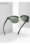 Polarized Oval Sunglasses for Men Women UV400 Protection Sun Glasses Metal Frame Fashion Anti-Glare for Driving Fishing Traveling Cycling Green - 3