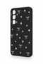 Samsung A55 Compatible Mini Bow Black Patterned Silicone Case - 4