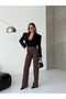 Women's High-Waisted Straight-Leg Cotton Pants – Low-Stretch, Stylish, and Timeless - 3