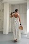 Women's White Back Tie Detailed Floral Patterned Stylish Summer Dress - 2