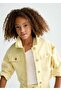Girl's Tasseled Denim Jacket Yellow 6407