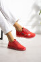 Leaf Patterned Genuine Leather Shoes - 2