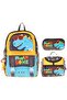 Kids Roar (Yellow - Blue Color) Boys' Triple Primary School Backpack Set - Setkk-L5394A - 2