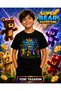 Super Bear Adventure Kids T-Shirt Black Printed Boys Girls Tshirt 5-12 Years - 2